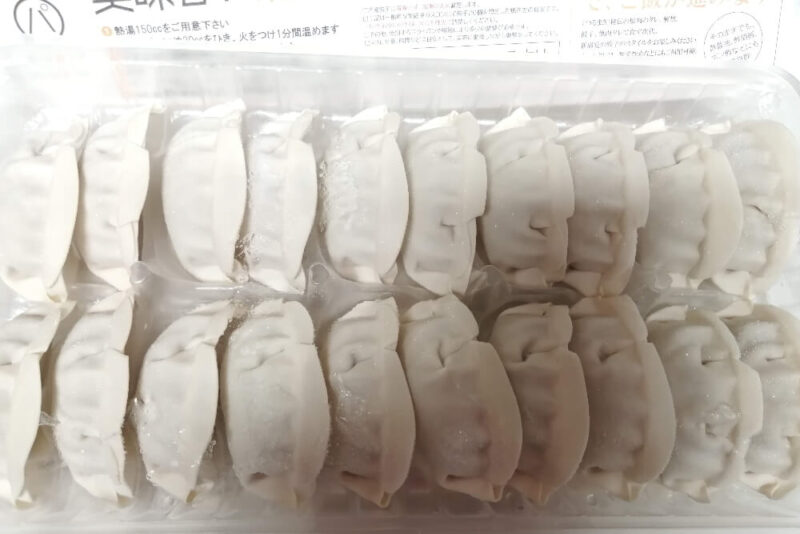 大阪ツルマサ餃子の凍った餃子